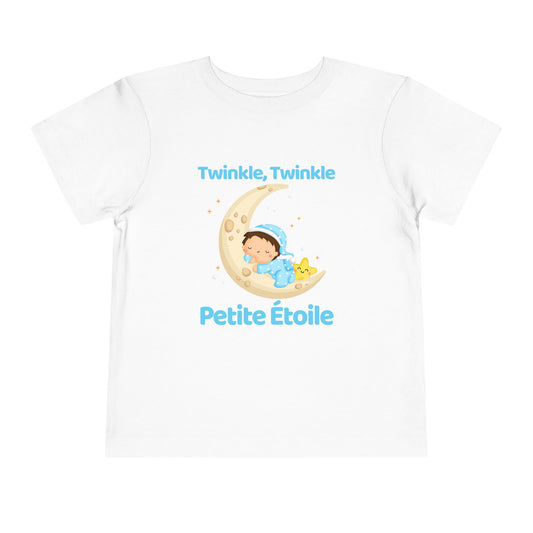 Twinkle, Twinkle Little Star (Crescent Moon) | French | Toddler Short Sleeve Tee