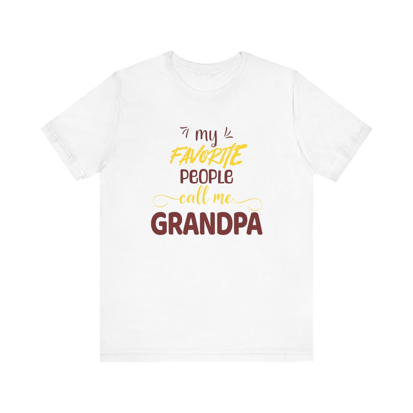 My Favorite People Call Me Grandpa | English | Unisex Jersey Cotton Tee