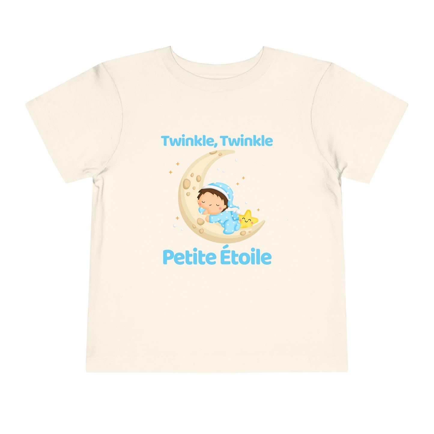 Twinkle, Twinkle Little Star (Crescent Moon) | French | Toddler Short Sleeve Tee