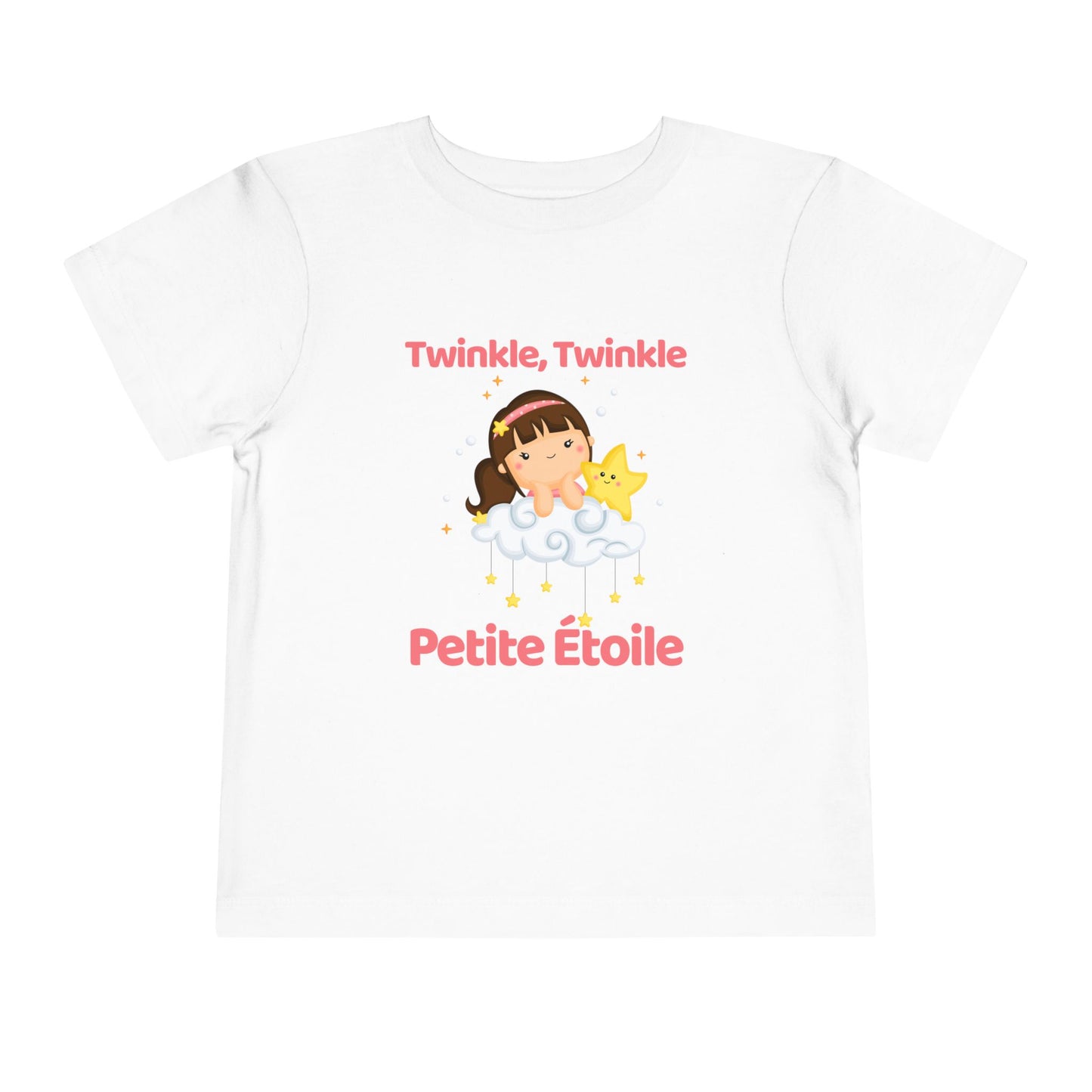 Twinkle, Twinkle Little Star (Little Girl) | French | Toddler Short Sleeve Tee