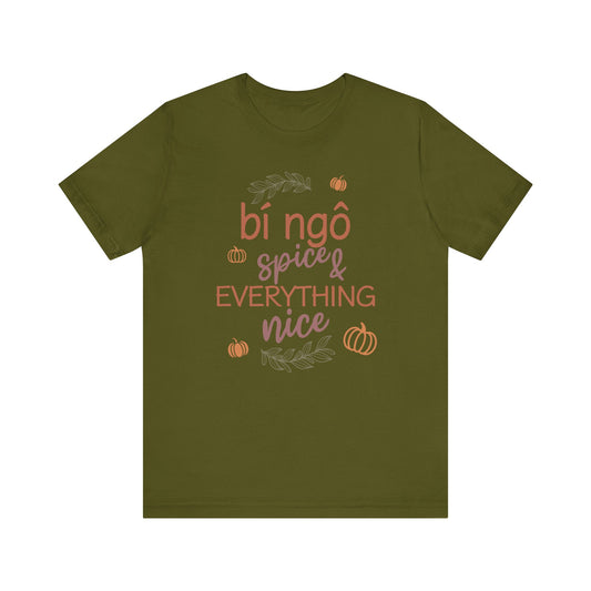 Pumpkin (Bí Ngô) Spice & Everything Nice | Vietnamese | Unisex Short Sleeve T-Shirt