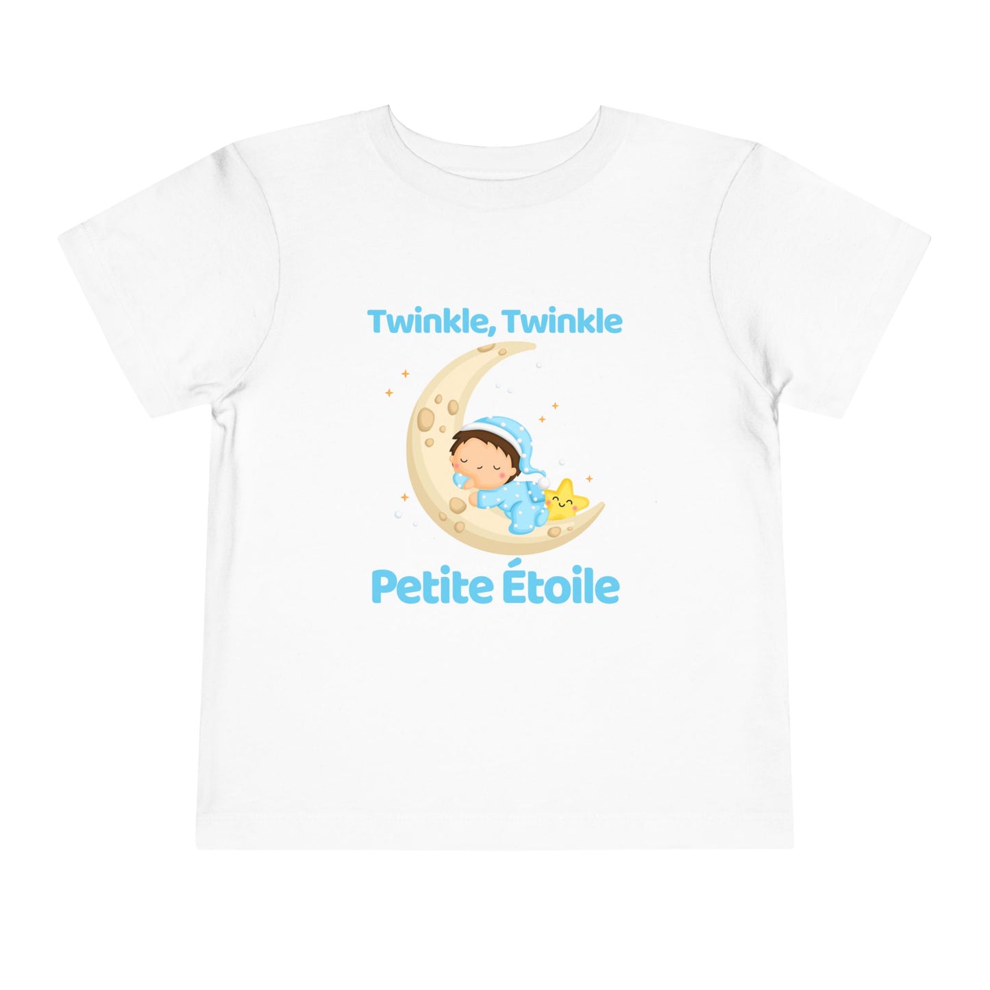 Twinkle, Twinkle Little Star (Crescent Moon) | French | Toddler Short Sleeve Tee