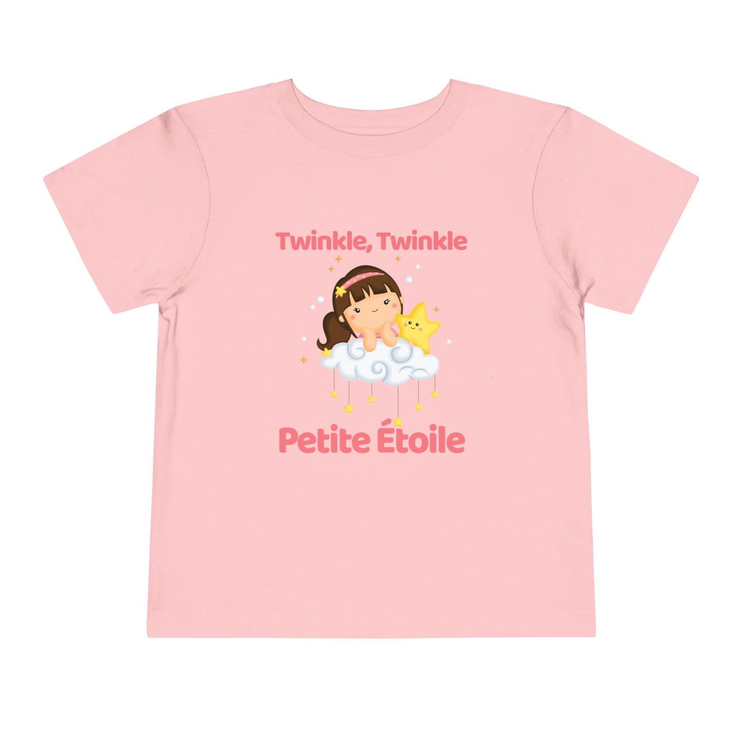 Twinkle, Twinkle Little Star (Little Girl) | French | Toddler Short Sleeve Tee