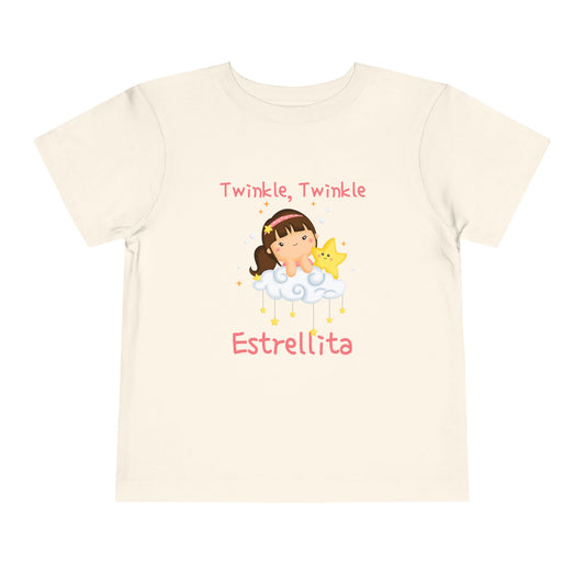 Twinkle, Twinkle Little Star (Little Girl) | Spanish | Toddler Short Sleeve Tee